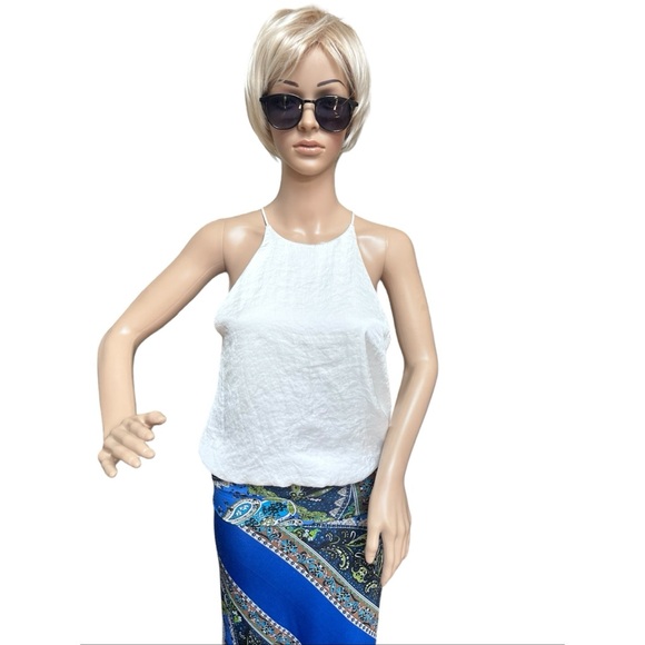 Zara Ivory Satin Effect Strappy Blouse Bodysuit, NWT, S - Picture 4 of 12